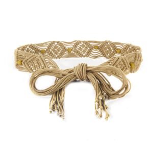 Women's Bohemian Woven Braid Waist Belt - Adjustable Accessory for Dresses, Skirts & Casual Outfits
