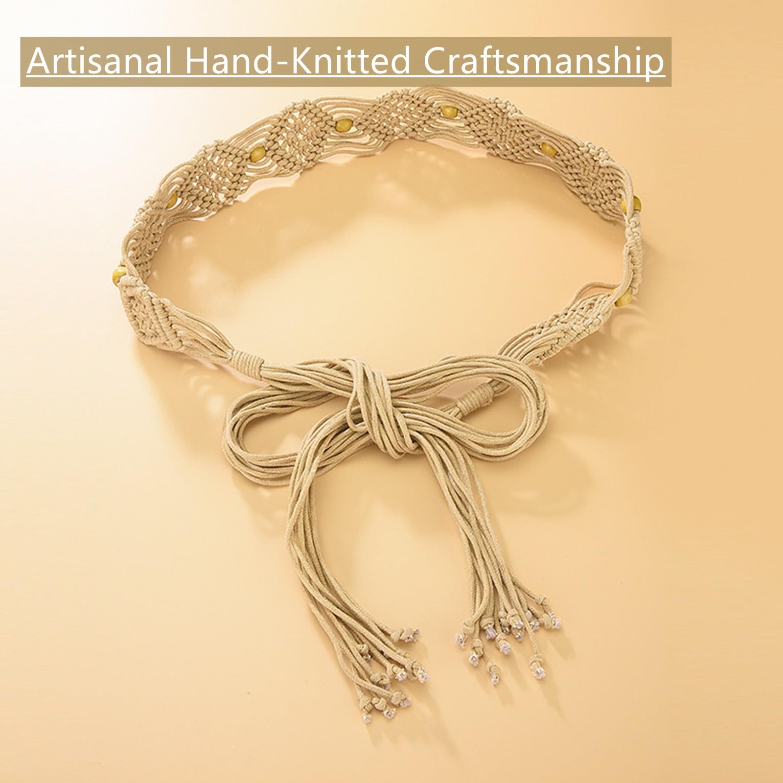 Women's Bohemian Woven Braid Waist Belt - Adjustable Accessory for Dresses, Skirts & Casual Outfits - Image 7
